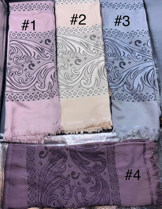 شال حجاب شال جاكار معرق . حجابات آرام 