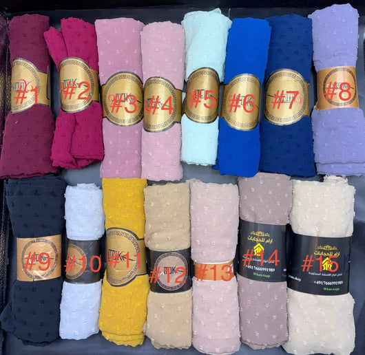 شال و حجاب منقط تاليدا شيفون . حجابات آرام 