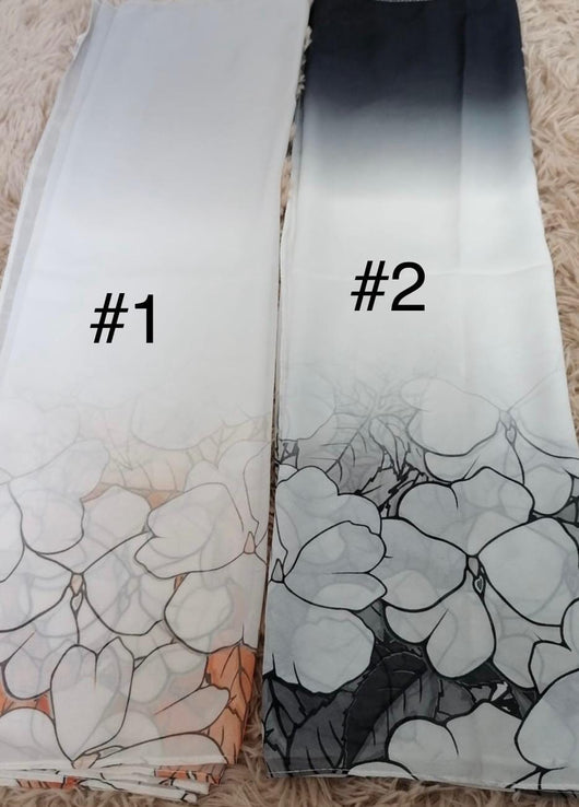 حجاب كريب شيفون طباعه . حجابات آرام 