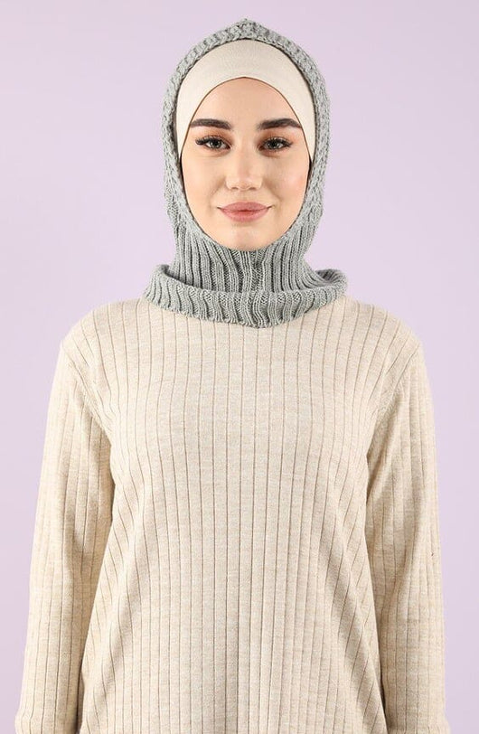 شال حجاب طاقية صوف شتوي . حجابات آرام 