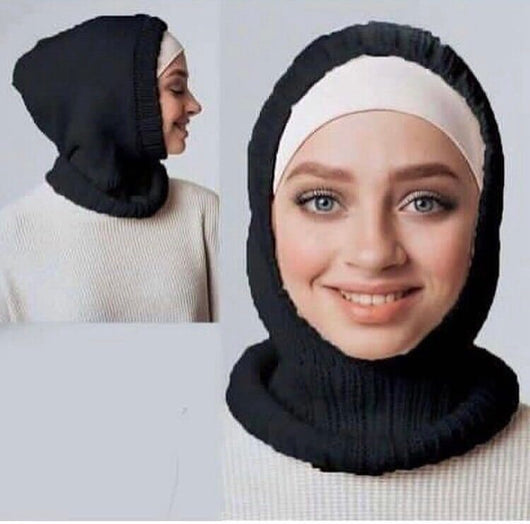 شال حجاب طاقية صوف شتوي . حجابات آرام 