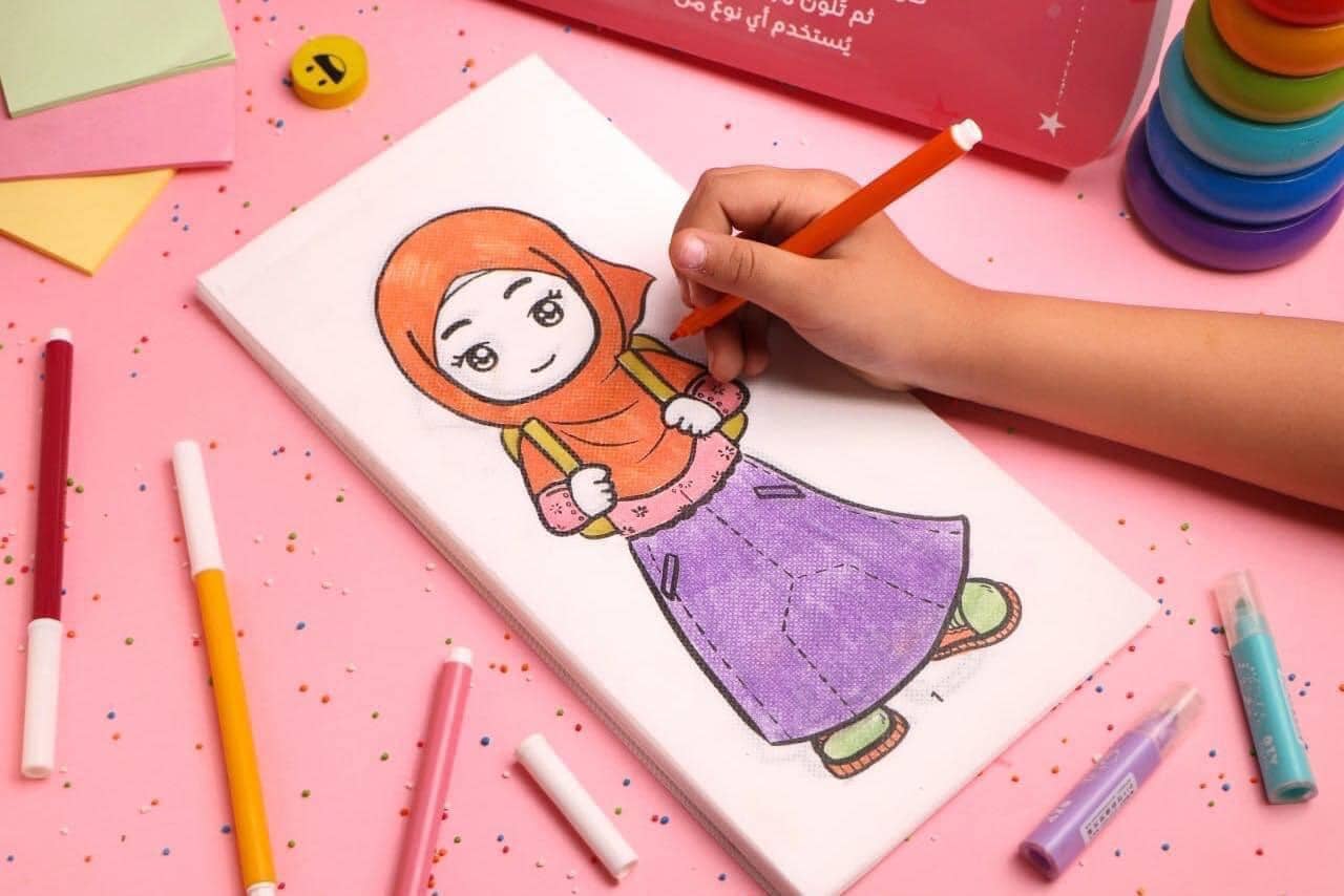 حجابي : كتاب تلوين قماش كتب أطفال MOON للإنتاج التعليمي 