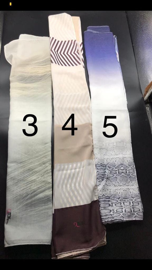 حجاب كريب شيفون طباعه . حجابات آرام 