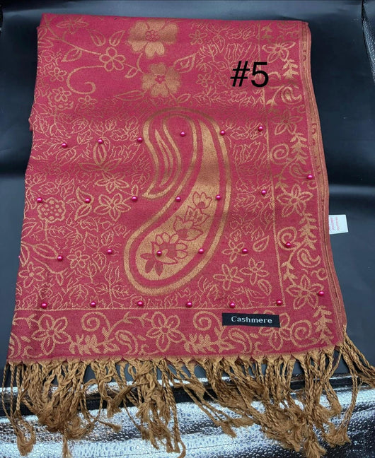 شال حجاب شال جاكار معرق . حجابات آرام 