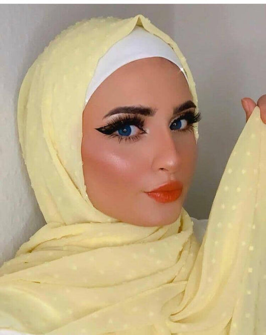 شال و حجاب منقط تاليدا شيفون . حجابات آرام 