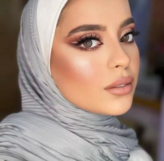 حجاب شال كويتي قطن ليكرا مقلم اكسترا التقى. حجابات آرام 