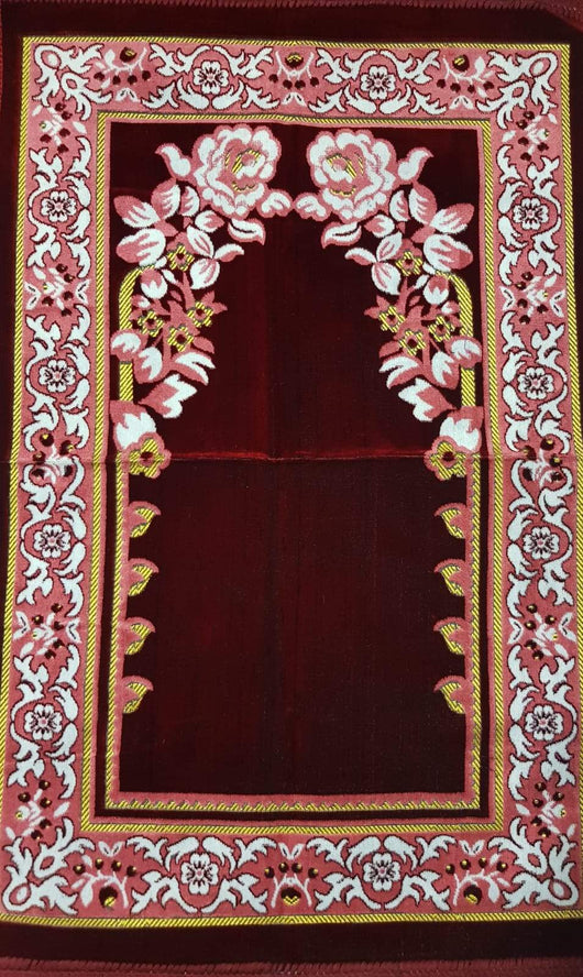 سجادة صلاة : ستار 4 مخملية عالية الجودة شرقيات وإسلاميات مكتبة بنيان أحمر