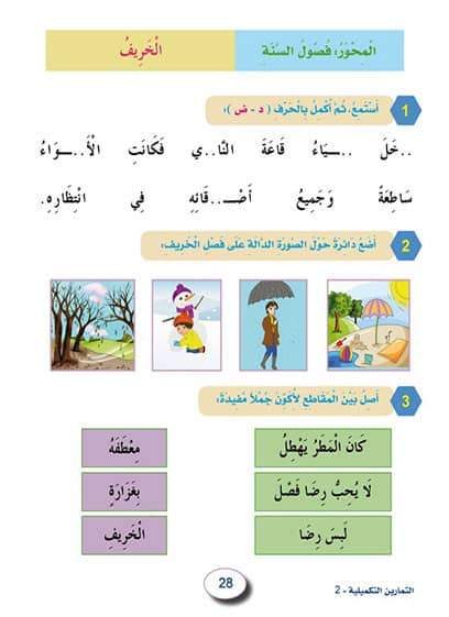 في حديقة اللغة العربية : المستوى الثاني كتاب التلميذ + تمارين كتب أطفال المركز العربي للخدمات التربوية