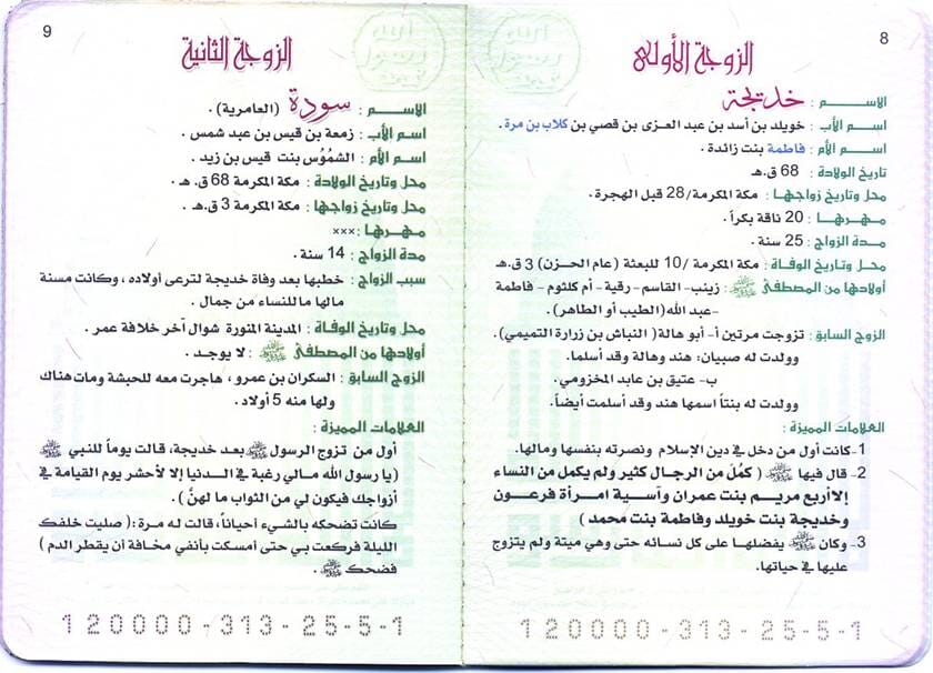 البطاقة العائلية للرسول صلى الله عليه وسلم كتب إسلامية زاهر أبو داوود 